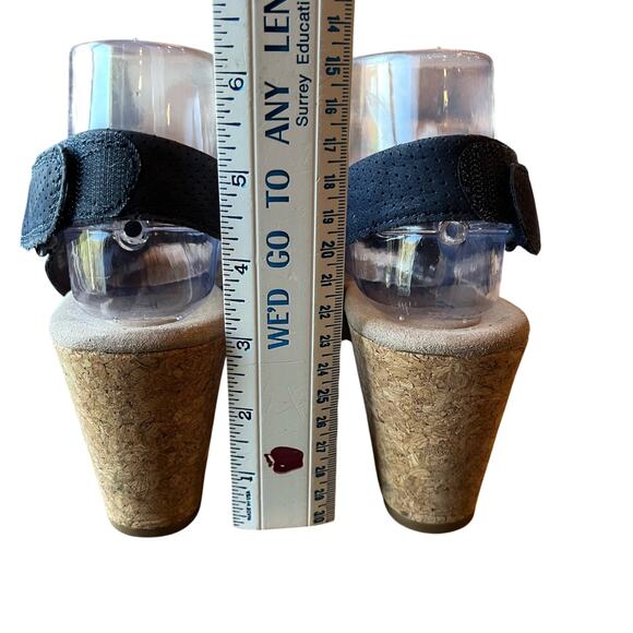 Clarks Wedge Platform Sandal Annadel Parker Size 9 Navy Suede Cork Slingback - Picture 3 of 9